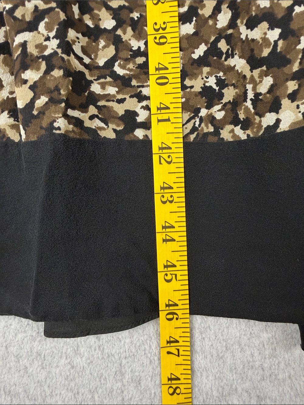 Talbots Pure Silk Vintage Faux Wrap Abstract Camo Print Midi Dress Size 10 - Picture 14 of 15